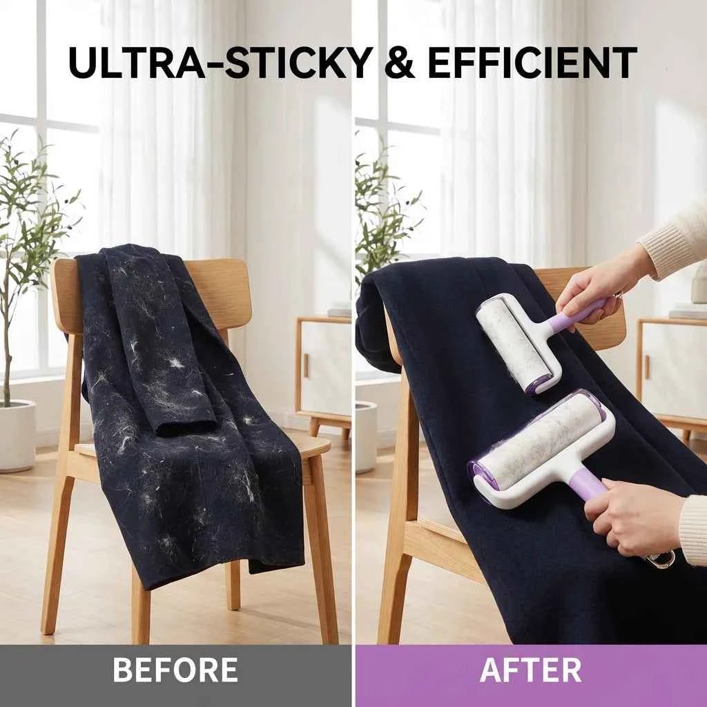 SolPaws™ Widened Sticky Lint Roller - Extra Large Pet Fur Remover for Efficient Hair Removal (16cm/24cm) - SolPaws C2h1